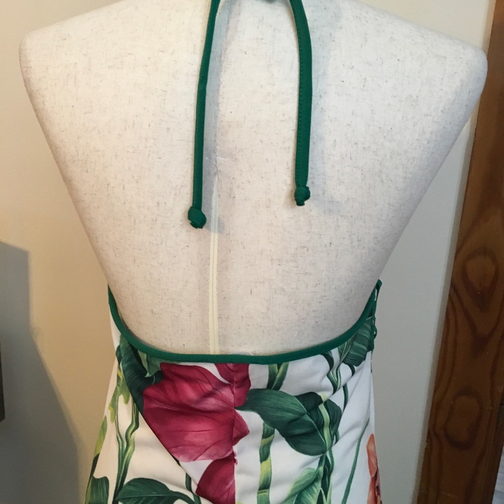 Venus Green Floral Halter Maxi Dress - Picture 3 of 5